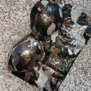 Cute camo sparkle going out shirt